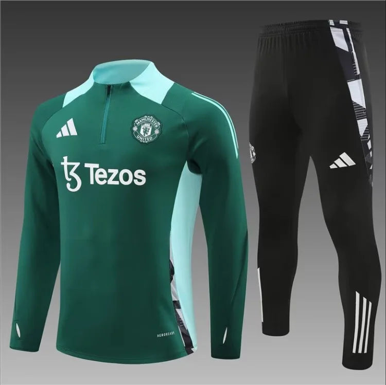 Survêtement Entraînement Manchester United 24/25 Vert S-XXL